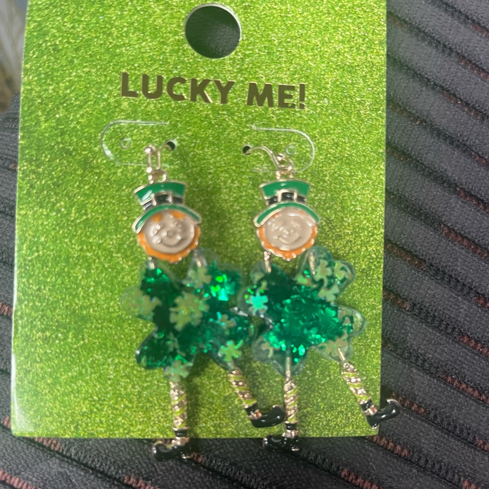 Lucky Me leprechaun earrings Saint Patrick’s day
